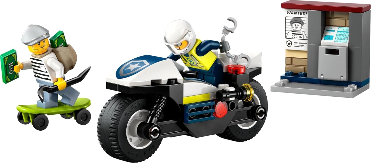 لگو سری City مدل Police Motorcycle Chase 60455 لگو سری City مدل Police Motorcycle Chase 60455