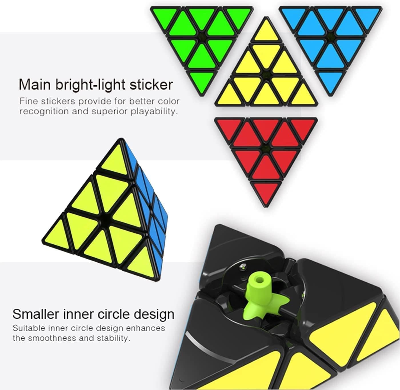 مجموعه مکعبهای سرعتی Generic برای کودکان و بزرگسالان شامل 2x2x2، 3x3x3، 4x4x4، Megaminx و Pyramid Cube مشکی 5 عددی مجموعه مکعبهای سرعتی Generic برای کودکان و بزرگسالان شامل 2x2x2، 3x3x3، 4x4x4، Megaminx و Pyramid Cube مشکی 5 عددی