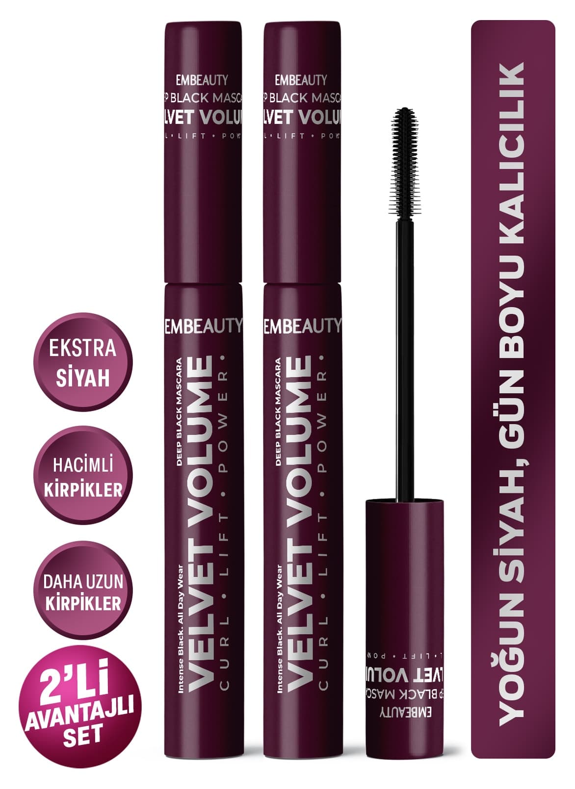 ماسکارا مشکی Embeauty Ultra حجمدهنده و بلندکننده 2 عددی ماسکارا مشکی Embeauty Ultra حجمدهنده و بلندکننده 2 عددی