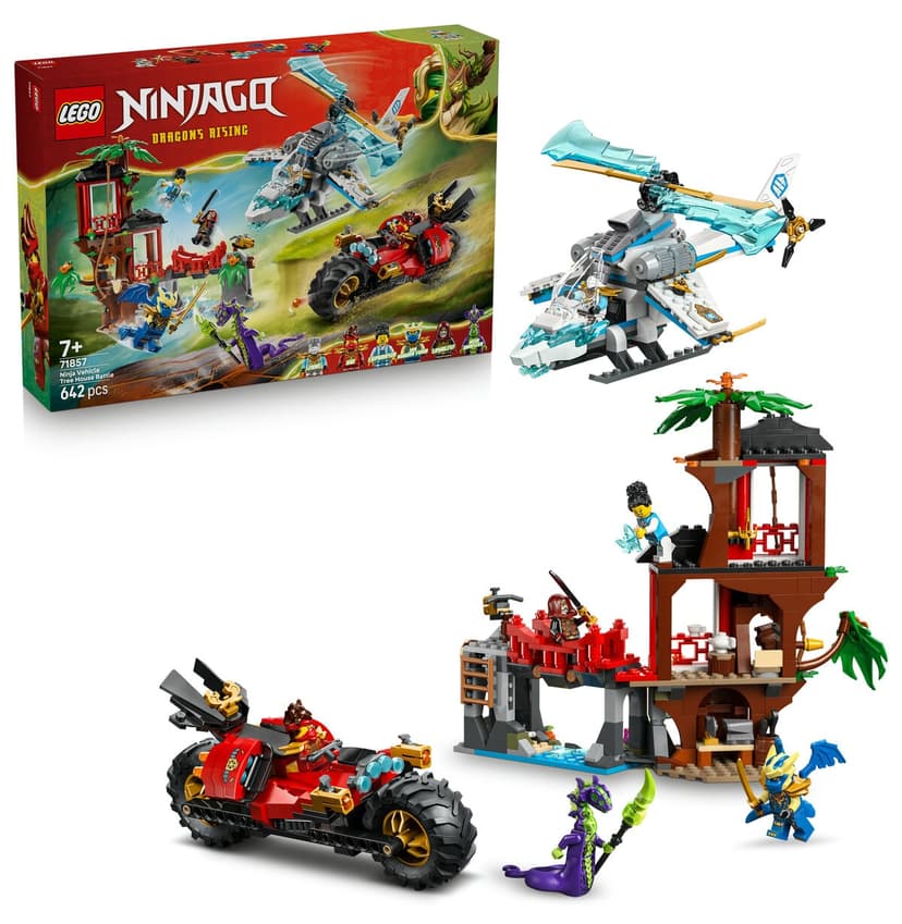 لگو 71857 NINJAGO کودکان 7+ نبرد وسیله نقلیه و خانه درختی، 642 قطعه لگو 71857 NINJAGO کودکان 7+ نبرد وسیله نقلیه و خانه درختی، 642 قطعه