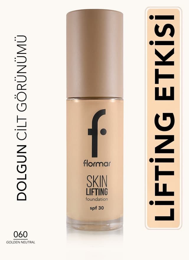 کرم پودر Flormar لیفتینگکننده SPF30 رنگ 060 Golden Neutral کرم پودر Flormar لیفتینگکننده SPF30 رنگ 060 Golden Neutral