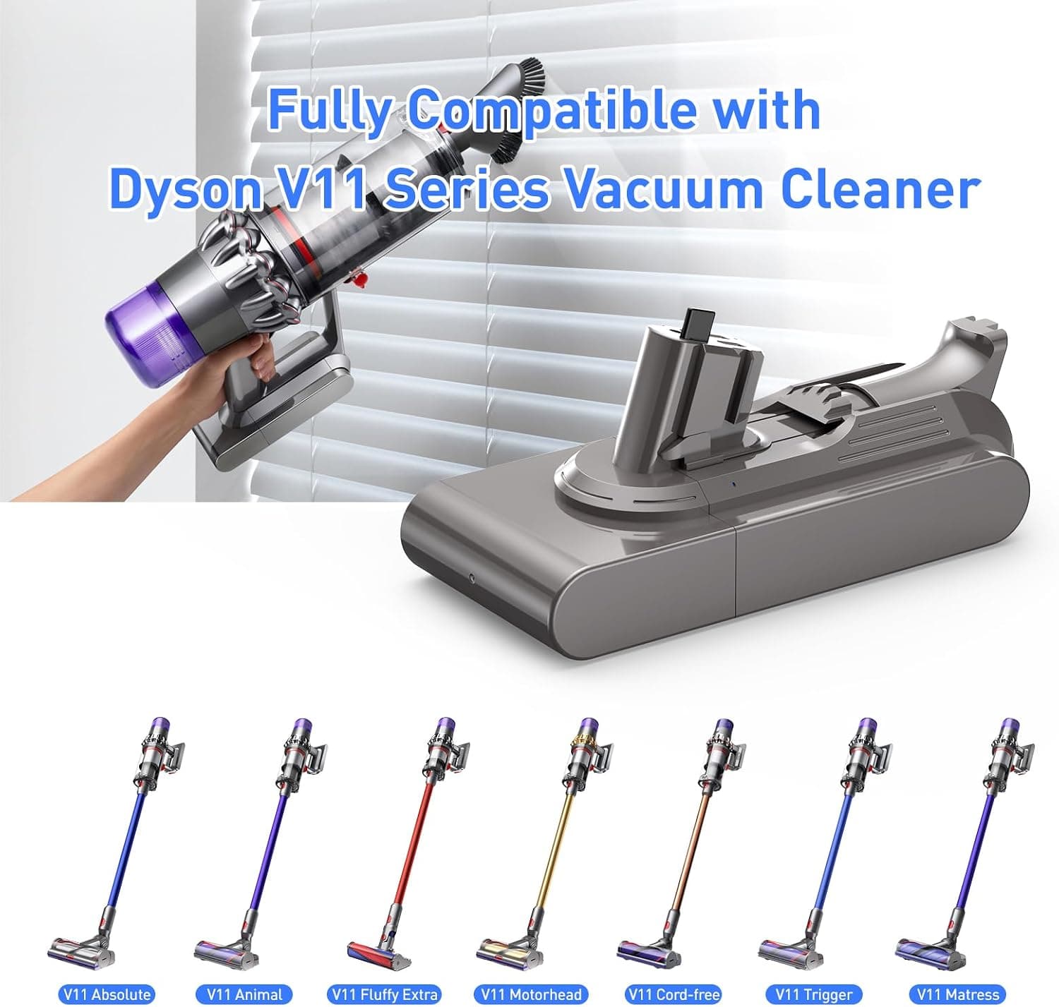 باتری جایگزین Dyson NASTIMA لیتیومیون 25.2 V 3900 mAh برای V11، V15، SV15، SV18، 970425-01، 970938-01 باتری جایگزین Dyson NASTIMA لیتیومیون 25.2 V 3900 mAh برای V11، V15، SV15، SV18، 970425-01، 970938-01