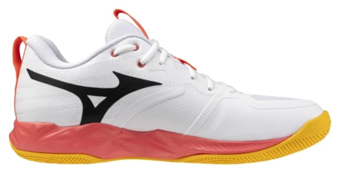 کفش والیبال یونیسکس Mizuno Wave Momentum Pro MID سفید نارنجی کفش والیبال یونیسکس Mizuno Wave Momentum Pro MID سفید نارنجی