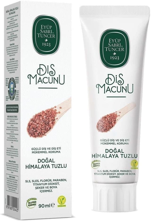 خمیردندان طبیعی با نمک هیمالیا Eyup Sabri Tuncer 90ml خمیردندان طبیعی با نمک هیمالیا Eyup Sabri Tuncer 90ml