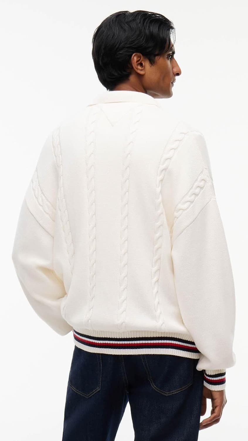 کاردیگان مردانه Tommy Jeans سفید شکسته کاردیگان مردانه Tommy Jeans سفید شکسته