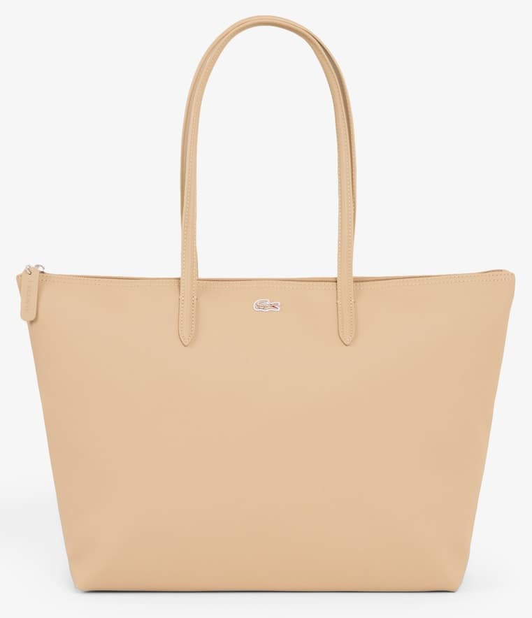 کیف دوشی زنانه Lacoste بژ بزرگ مدل L.12.12 کیف دوشی زنانه Lacoste بژ بزرگ مدل L.12.12