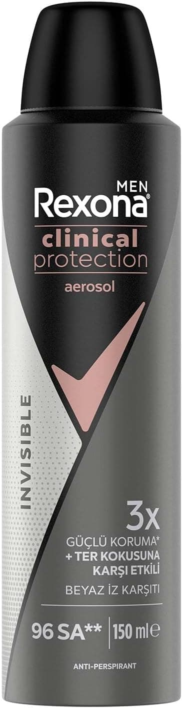 اسپری دئودورانت مردانه Rexona با محافظت بالینی نامرئی 150 Ml اسپری دئودورانت مردانه Rexona با محافظت بالینی نامرئی 150 Ml