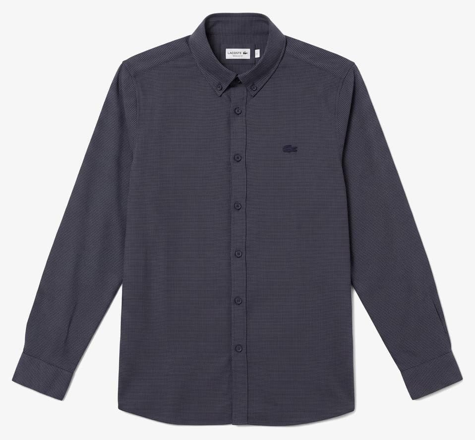 پیراهن مردانه Lacoste فیت معمولی یقه دکمهدار سرمهای پیراهن مردانه Lacoste فیت معمولی یقه دکمهدار سرمهای