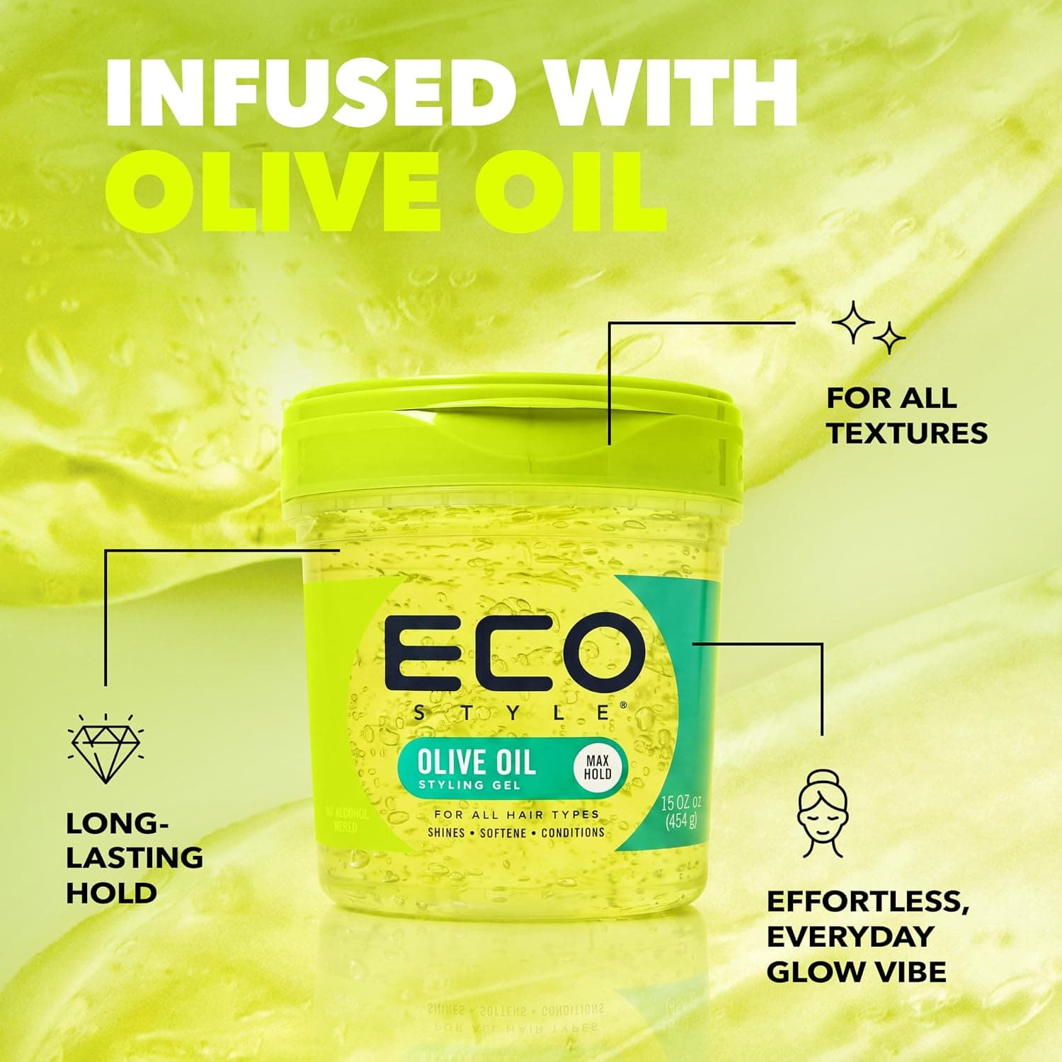 ژل حالتدهنده مو Eco Style Eco Styler با روغن زیتون 473 Ml ژل حالتدهنده مو Eco Style Eco Styler با روغن زیتون 473 Ml