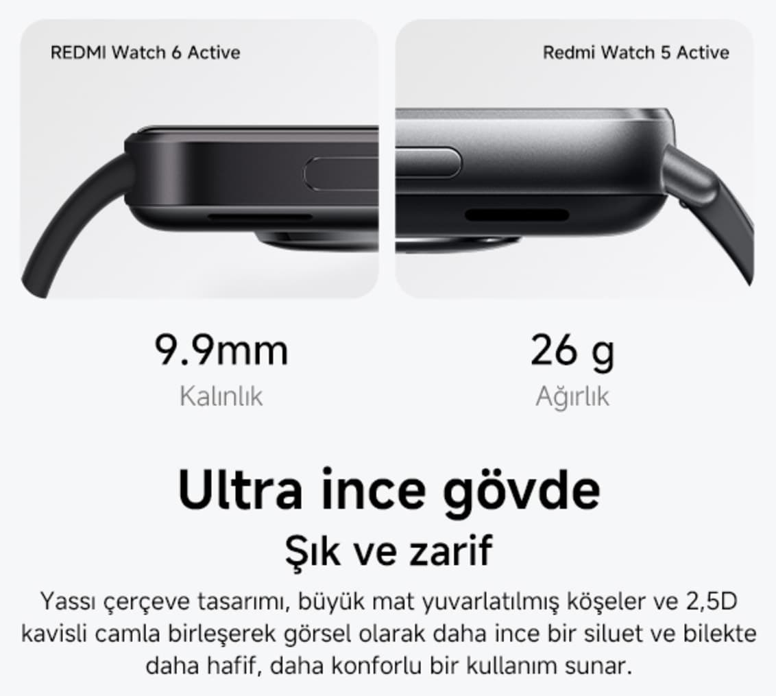 ساعت هوشمند Xiaomi REDMI Watch 6 Active نقرهای مات AMOLED ساعت هوشمند Xiaomi REDMI Watch 6 Active نقرهای مات AMOLED