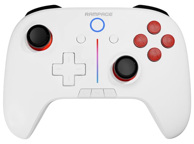 گیمپد بیسیم سازگار با Android/pc Rampage Hydra با Bluetooth و 2.4 GHZ سفید گیمپد بیسیم سازگار با Android/pc Rampage Hydra با Bluetooth و 2.4 GHZ سفید