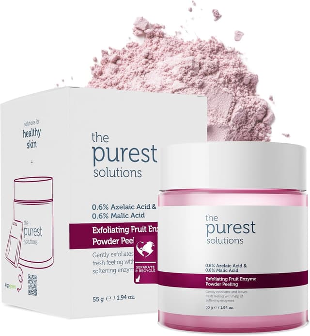 لایهبردار پودری آنزیم میوه The Purest Solutions حاوی %0.6 اسید آزلائیک و اسید مالیک لایهبردار پودری آنزیم میوه The Purest Solutions حاوی %0.6 اسید آزلائیک و اسید مالیک