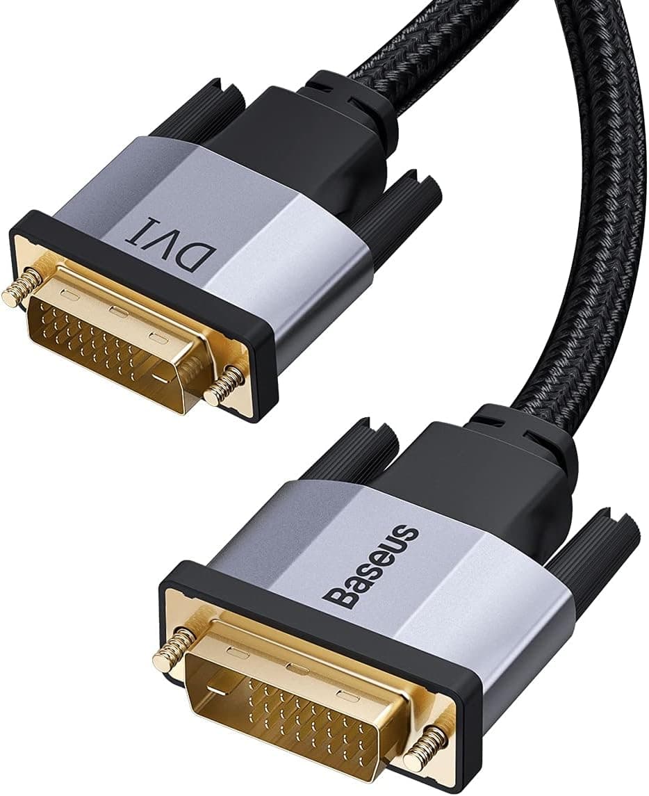 کابل انتقال تصویر DVI به DVI Baseus به طول 1 متر مشکی و خاکستری کابل انتقال تصویر DVI به DVI Baseus به طول 1 متر مشکی و خاکستری