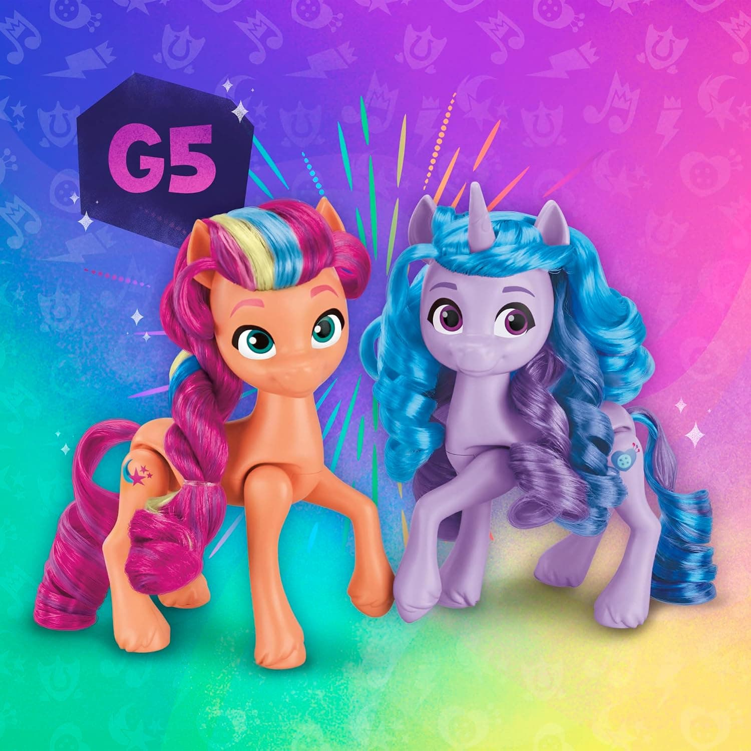 مجموعه ۶تایی عروسک اسب تکشاخ My Little Pony برای دختران و پسران ۳ ساله، مدل Rainbow Celebration، 5.5-Inch مجموعه ۶تایی عروسک اسب تکشاخ My Little Pony برای دختران و پسران ۳ ساله، مدل Rainbow Celebration، 5.5-Inch