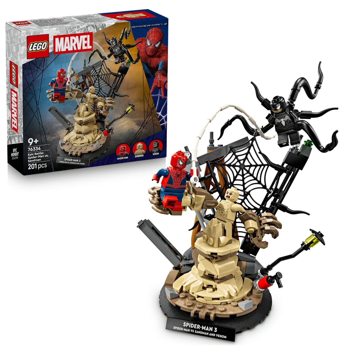 لگو Marvel نبرد افسانهای Spider-Man علیه Sandman مدل 76334 201 قطعه لگو Marvel نبرد افسانهای Spider-Man علیه Sandman مدل 76334 201 قطعه