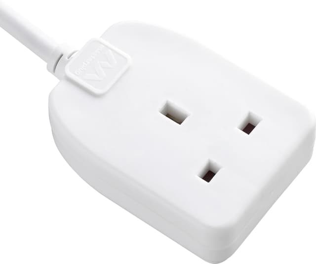 سیم افزایش برق تک پریز Masterplug طول 5 متر سفید سیم افزایش برق تک پریز Masterplug طول 5 متر سفید