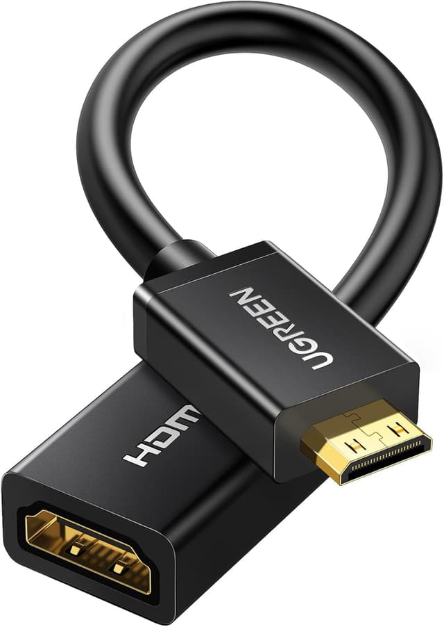 مبدل Mini HDMI به HDMI UGREEN نری به مادگی 4K 60Hz با پشتیبانی از 3D، 18Gbit/s، 20CM مبدل Mini HDMI به HDMI UGREEN نری به مادگی 4K 60Hz با پشتیبانی از 3D، 18Gbit/s، 20CM