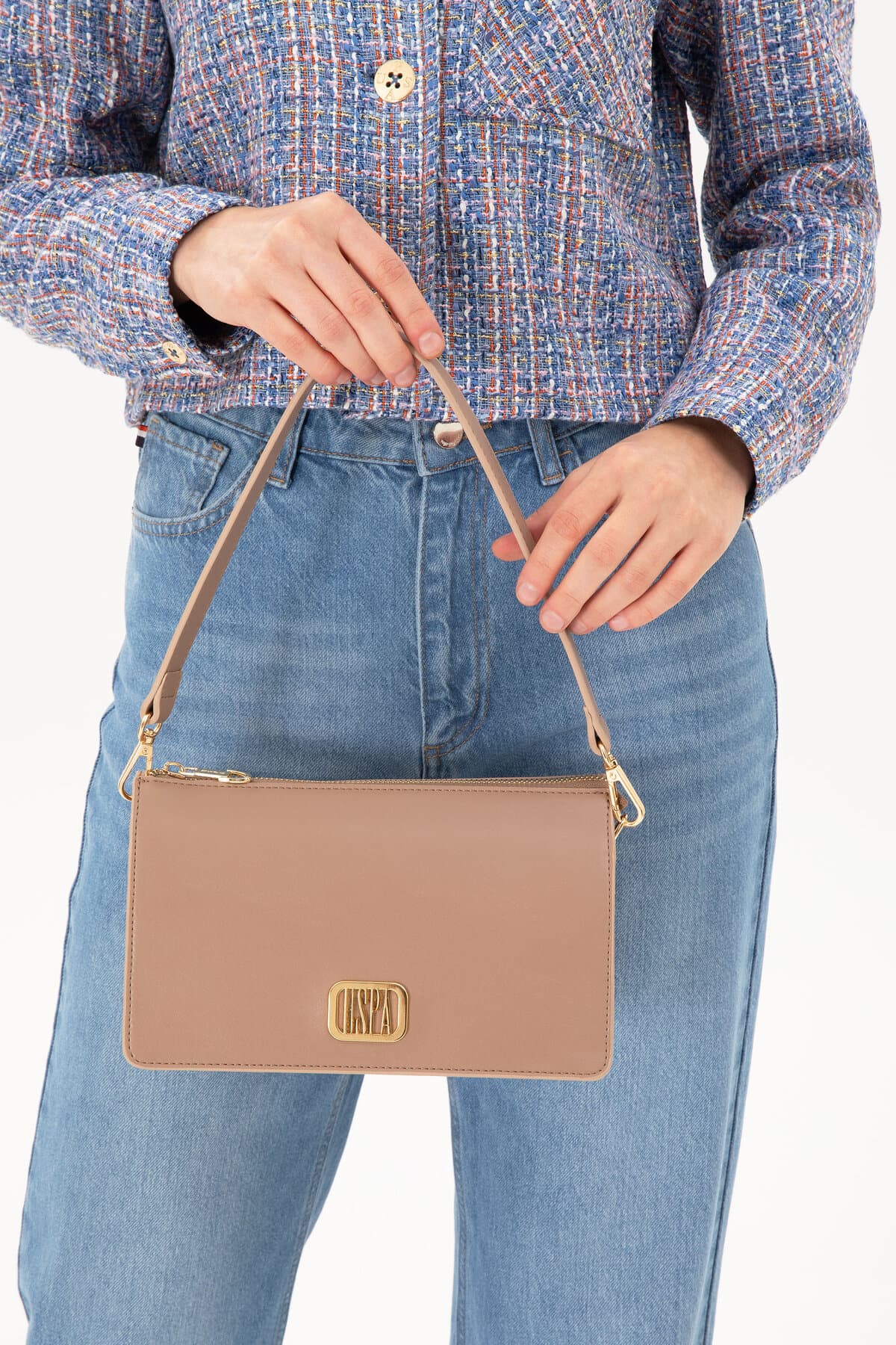 کیف دوشی مورب زنانه U.S. Polo Assn. رنگ قهوهای روشن مدل 50300311-VR052 کیف دوشی مورب زنانه U.S. Polo Assn. رنگ قهوهای روشن مدل 50300311-VR052