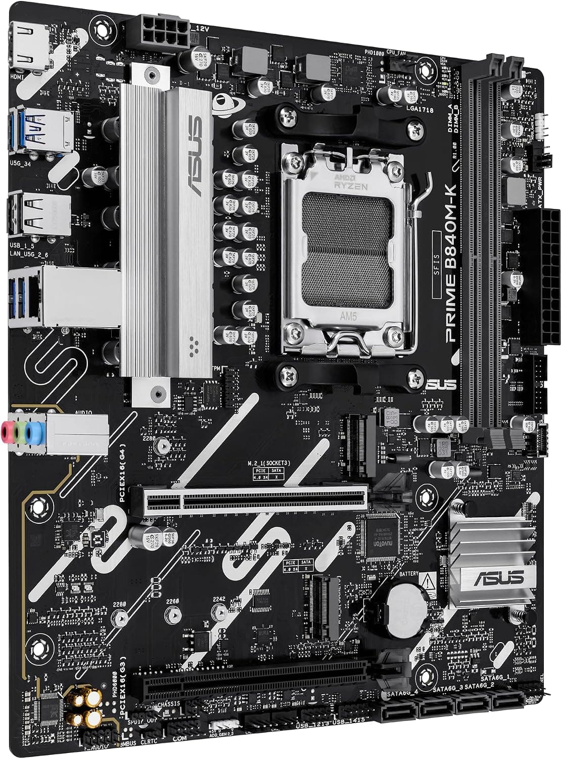 مادربرد ASUS مدل PRIME B840M-K با سوکت AM5 و فرم فاکتور mATX مادربرد ASUS مدل PRIME B840M-K با سوکت AM5 و فرم فاکتور mATX