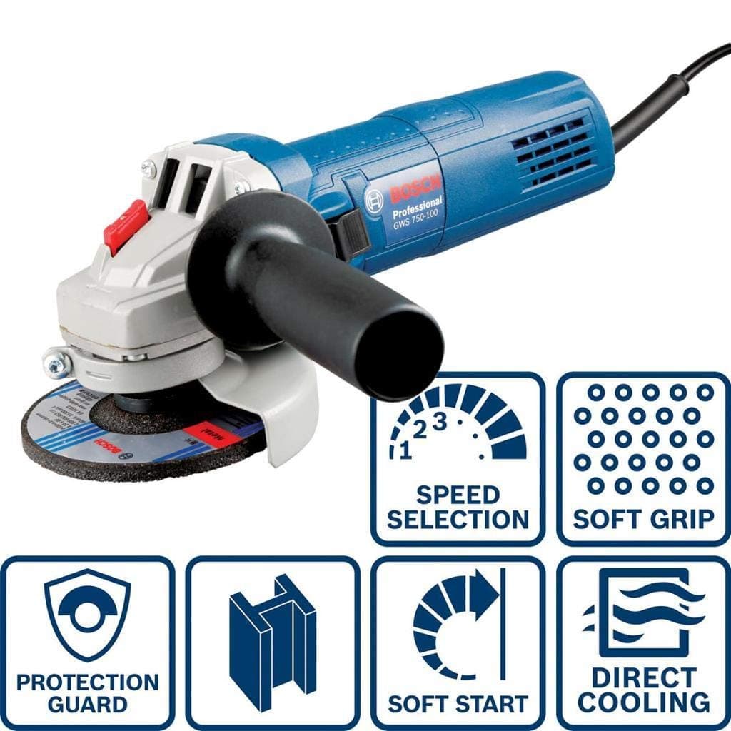 فرز سنگ دستی Bosch Professional مدل GWS 750 S دور متغیر فرز سنگ دستی Bosch Professional مدل GWS 750 S دور متغیر