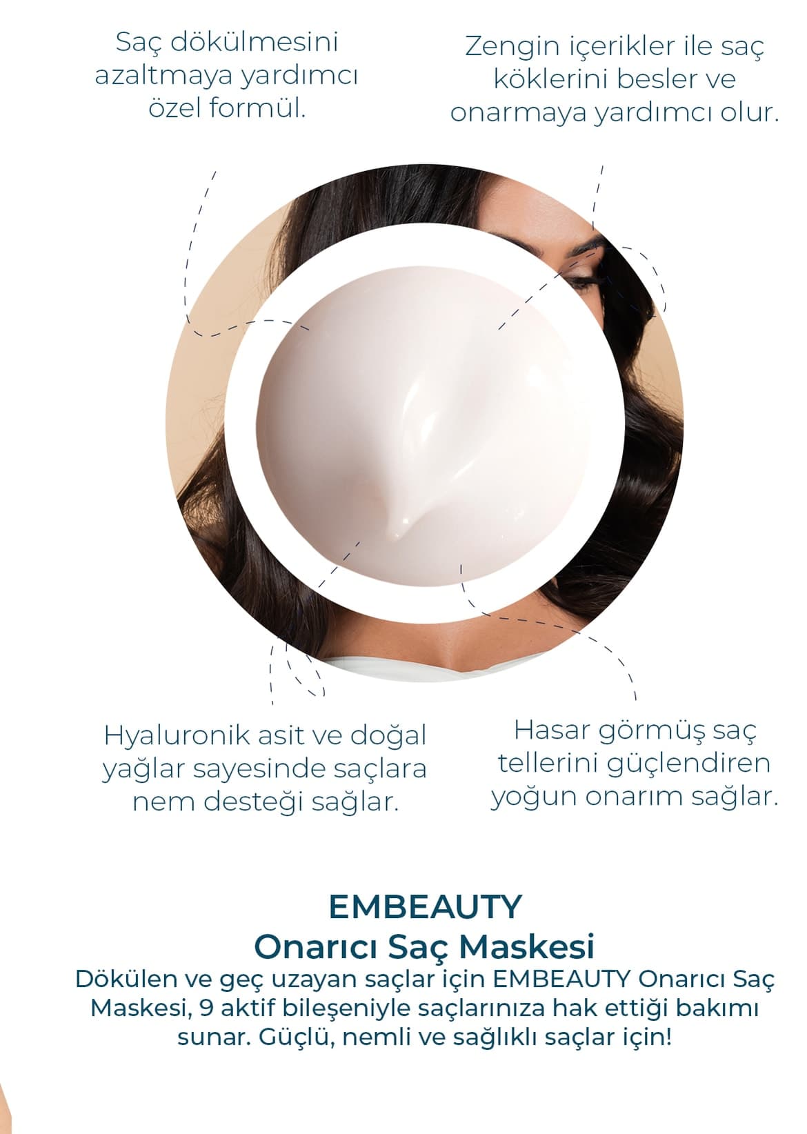 ماسک مو Embeauty با 9 ماده فعال برای موهای آسیبدیده و ریزشی ماسک مو Embeauty با 9 ماده فعال برای موهای آسیبدیده و ریزشی