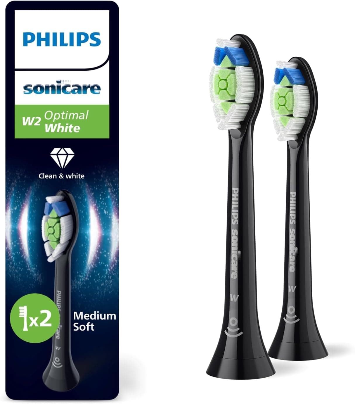 سری یدکی مسواک برقی PHILIPS Sonicare Optimal White با برس متوسطنرم، 2 عددی، مشکی مدل HX6062/88 سری یدکی مسواک برقی PHILIPS Sonicare Optimal White با برس متوسطنرم، 2 عددی، مشکی مدل HX6062/88