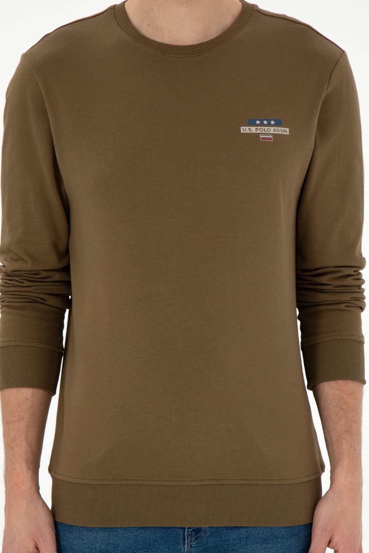 سویشرت مردانه U.S. Polo Assn. یقه گرد فیت معمولی سبز خاکی مدل 50293742-VR027 سویشرت مردانه U.S. Polo Assn. یقه گرد فیت معمولی سبز خاکی مدل 50293742-VR027