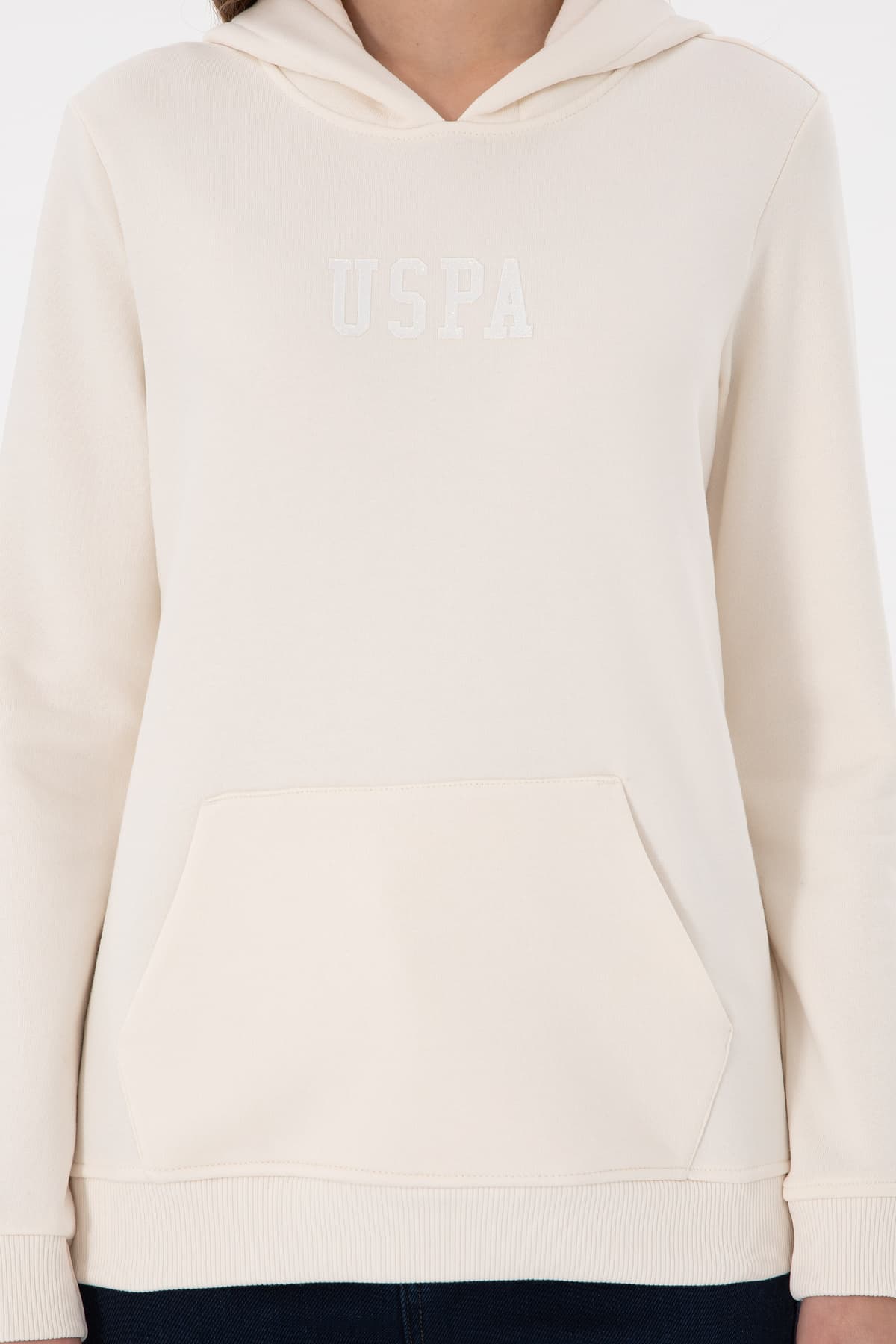سوئیشرت زنانه U.S. Polo Assn. کلاهدار کرم ساده مدل 50289536-VR071 سوئیشرت زنانه U.S. Polo Assn. کلاهدار کرم ساده مدل 50289536-VR071