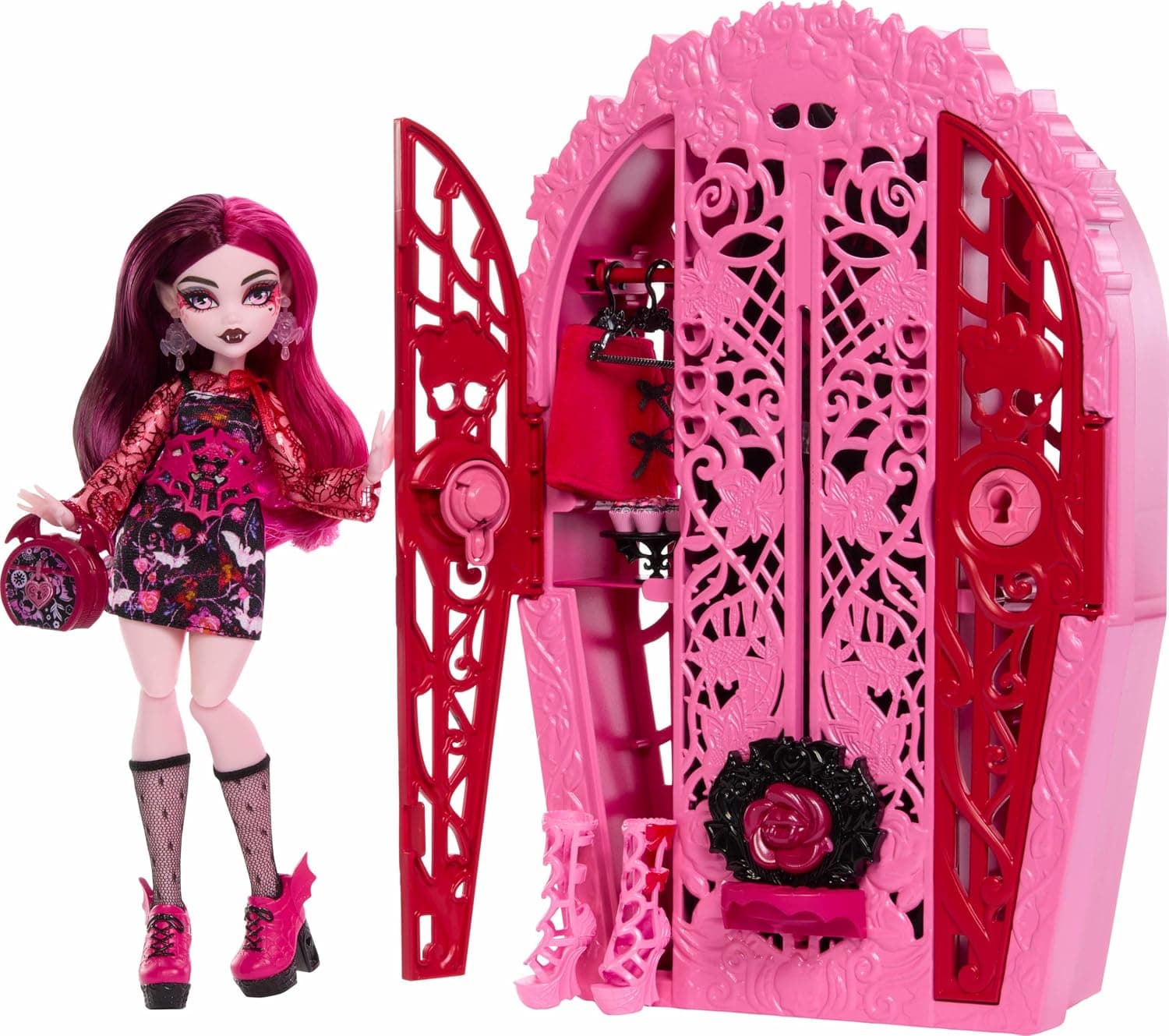 ست بازی باغ اسرارآمیز Monster High با عروسک Draculaura و بیش از ۱۹ غافلگیری مدل HYT72 ست بازی باغ اسرارآمیز Monster High با عروسک Draculaura و بیش از ۱۹ غافلگیری مدل HYT72