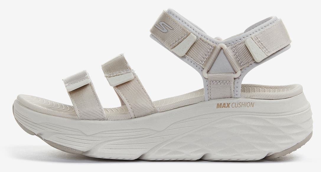 صندل زنانه Skechers مدل MAX CUSHIONING LURED رنگ طبیعی 140218 NAT صندل زنانه Skechers مدل MAX CUSHIONING LURED رنگ طبیعی 140218 NAT