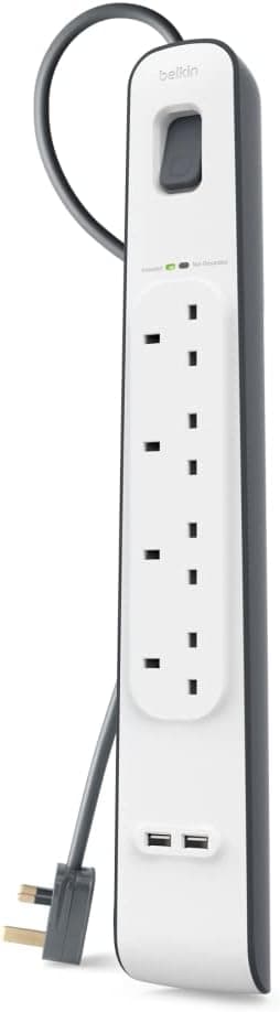 چندراهی برق Belkin ششپریز محافظدار با کابل 2 متری چندراهی برق Belkin ششپریز محافظدار با کابل 2 متری