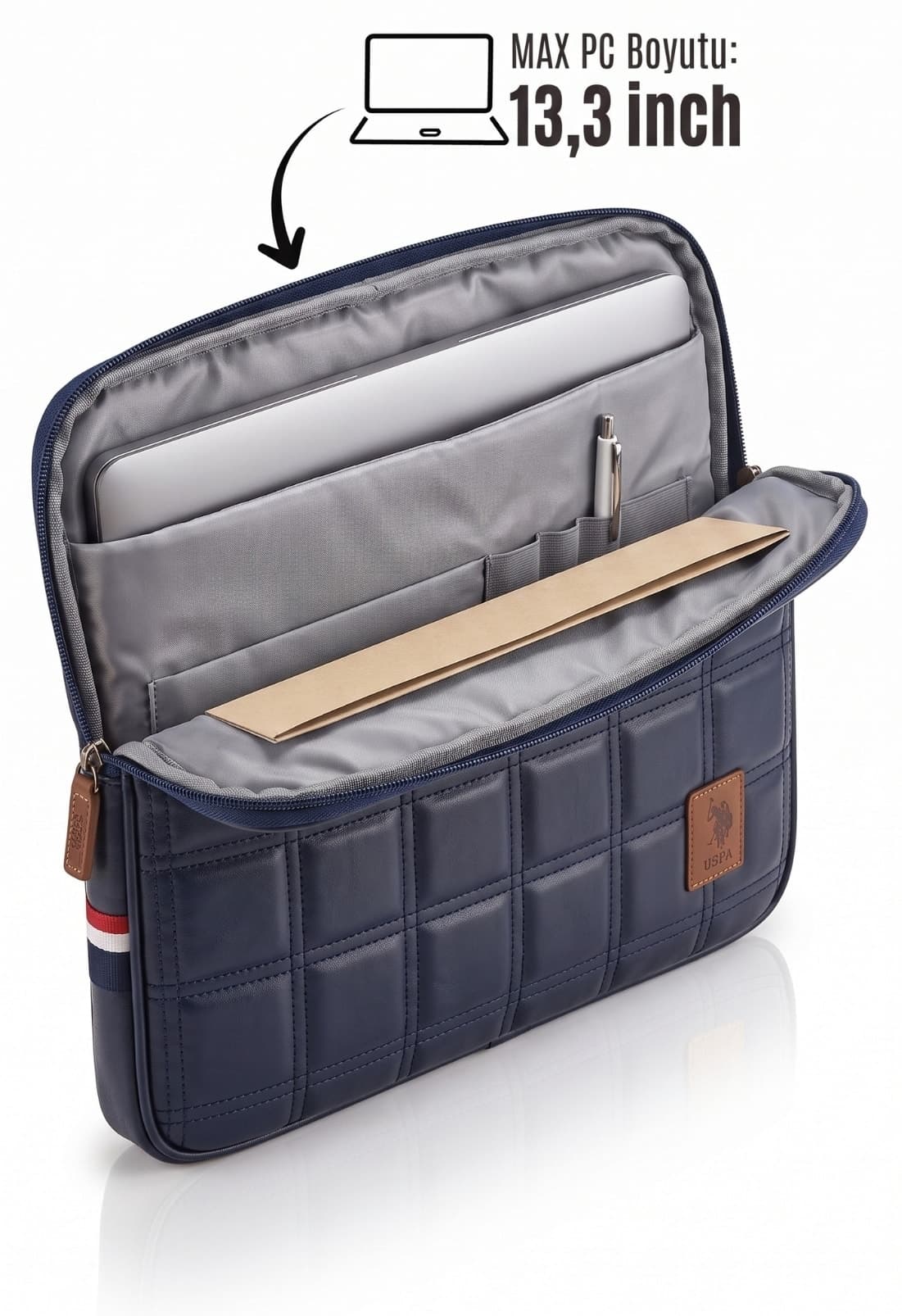 کیف محافظ تبلت و لپتاپ MacBook زنانه U.S. Polo Assn. سرمهای مدل 22501-22499-22500 کیف محافظ تبلت و لپتاپ MacBook زنانه U.S. Polo Assn. سرمهای مدل 22501-22499-22500