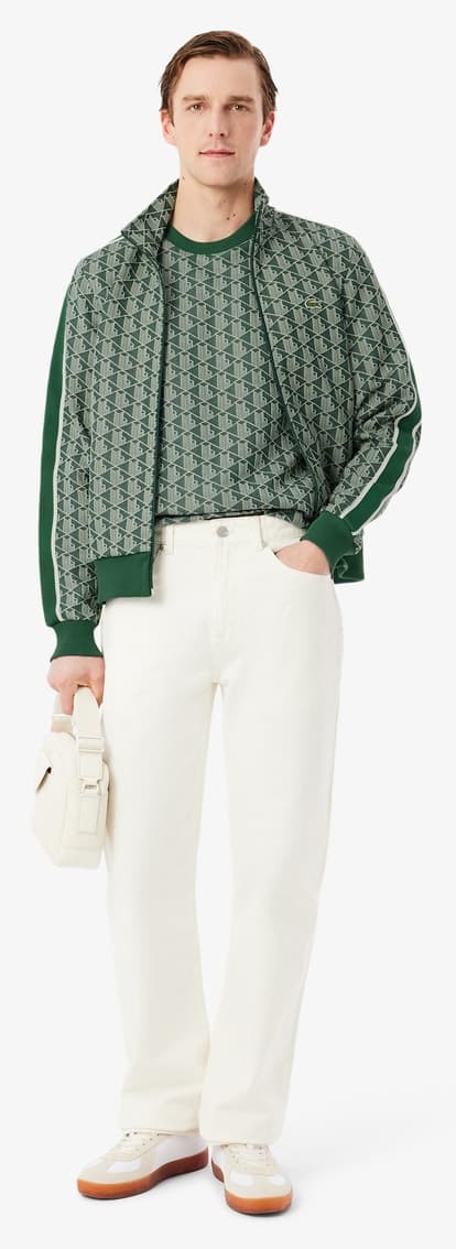 تیشرت مردانه Lacoste یقه گرد فیت کلاسیک مونوگرام سبز تیره تیشرت مردانه Lacoste یقه گرد فیت کلاسیک مونوگرام سبز تیره