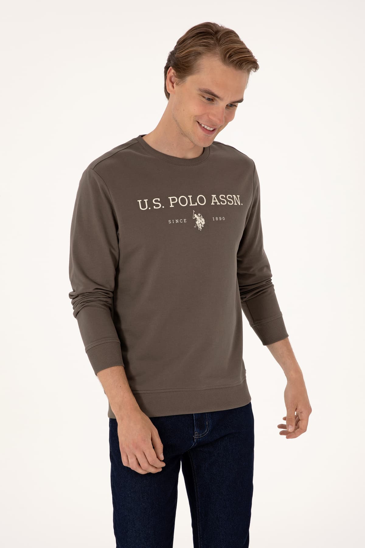 سوئیشرت مردانه U.S. Polo Assn. فیت معمولی یقه گرد ویزون نازک بیسیک مدل 50313743-VR052 سوئیشرت مردانه U.S. Polo Assn. فیت معمولی یقه گرد ویزون نازک بیسیک مدل 50313743-VR052