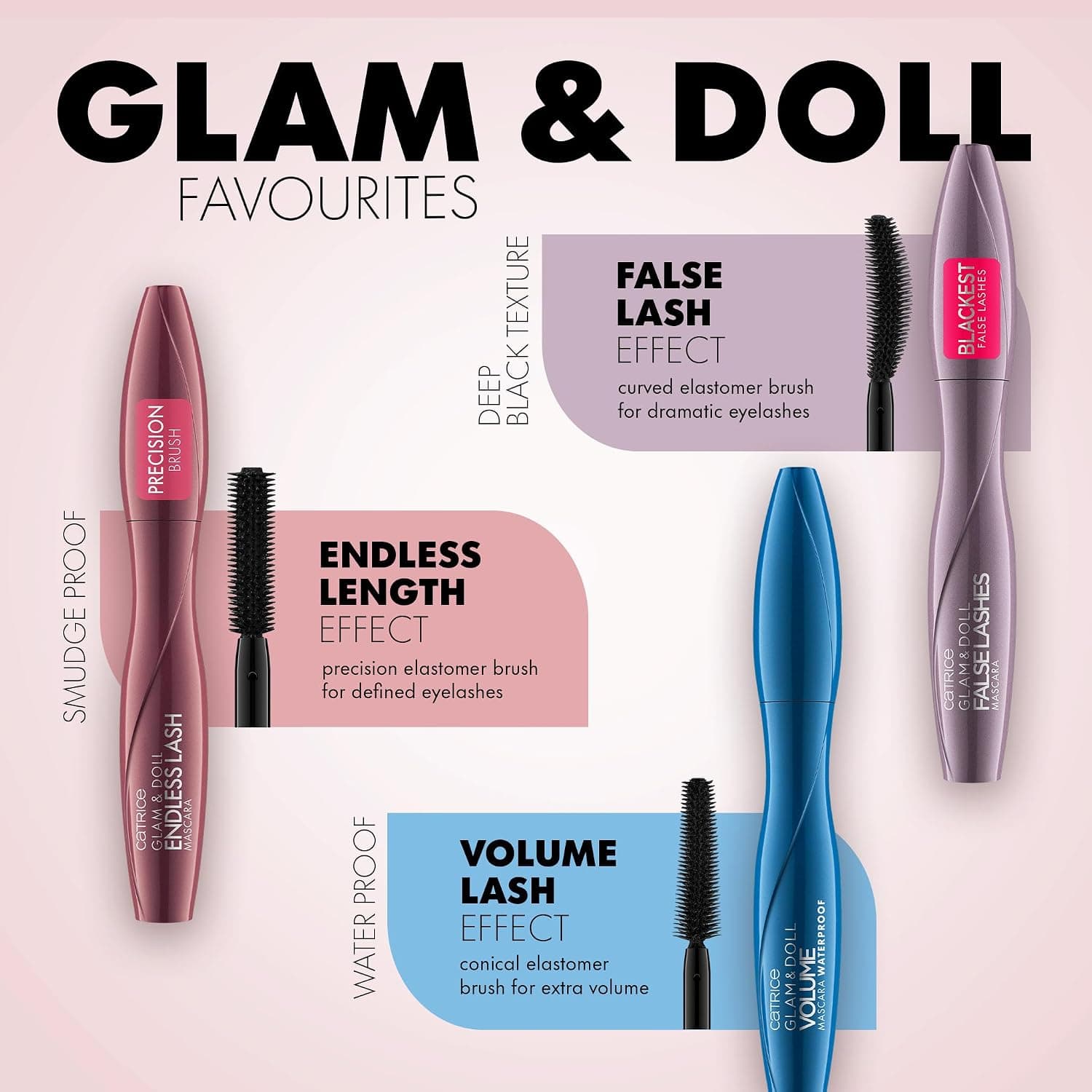 ریمل Catrice مدل Glam&Doll False Lashes رنگ مشکی 010 حجم 9.5 میلیلیتر ریمل Catrice مدل Glam&Doll False Lashes رنگ مشکی 010 حجم 9.5 میلیلیتر