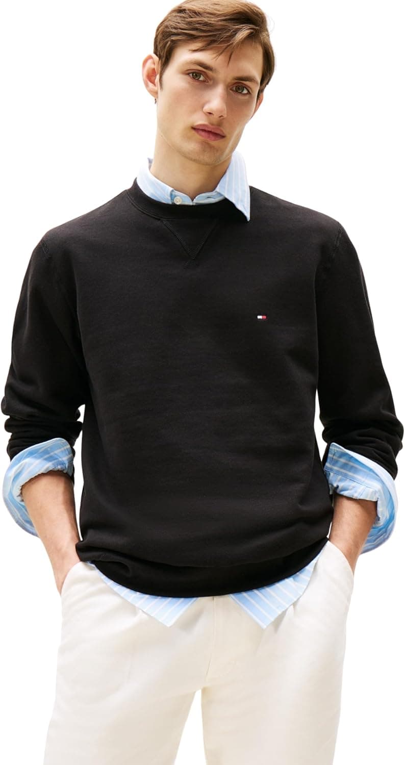 سویشرت مردانه Tommy Hilfiger یقه گرد فلیس Essential سویشرت مردانه Tommy Hilfiger یقه گرد فلیس Essential