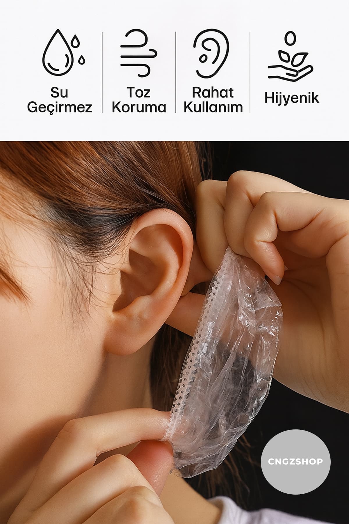 کلاه ضد آب و غبار دوش و آرایشگاه CNGZSHOP کشدار قابل تنظیم 100 عددی کلاه ضد آب و غبار دوش و آرایشگاه CNGZSHOP کشدار قابل تنظیم 100 عددی
