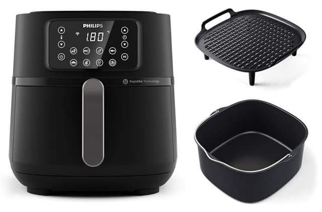 سرخکن بدون روغن Philips سری 5000 XXL متصل با ظرفیت 7,2 Lt (1,4 kg) فناوری Rapid Air مدل HD9285/96 سرخکن بدون روغن Philips سری 5000 XXL متصل با ظرفیت 7,2 Lt (1,4 kg) فناوری Rapid Air مدل HD9285/96