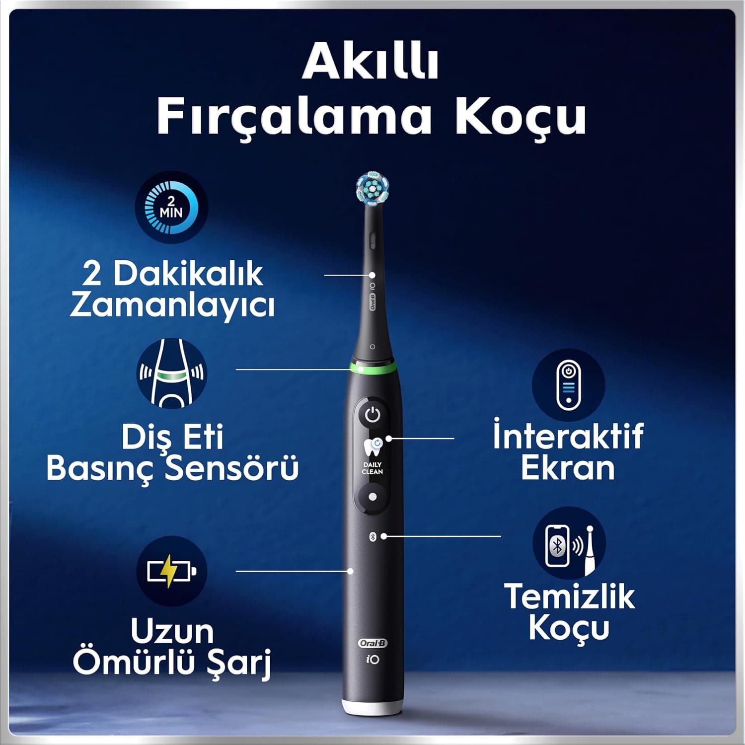 مسواک برقی Oral-B مشکی مدل iO6 همراه با 2 سری، کیف مسافرتی و محفظه سری یدک مسواک برقی Oral-B مشکی مدل iO6 همراه با 2 سری، کیف مسافرتی و محفظه سری یدک