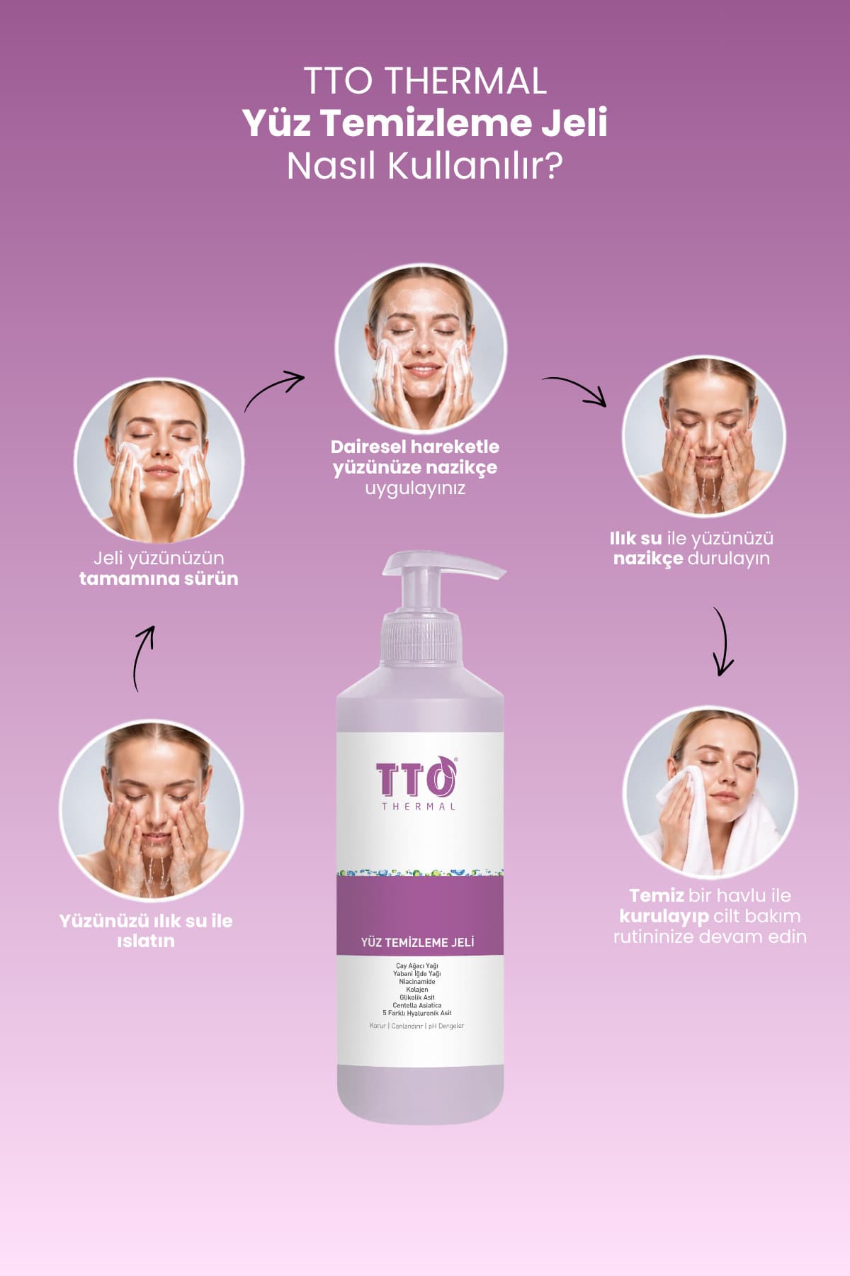 ژل شستشوی صورت TTO 500 ml برای پوست نرمال، آکنهای و رزاسه ژل شستشوی صورت TTO 500 ml برای پوست نرمال، آکنهای و رزاسه