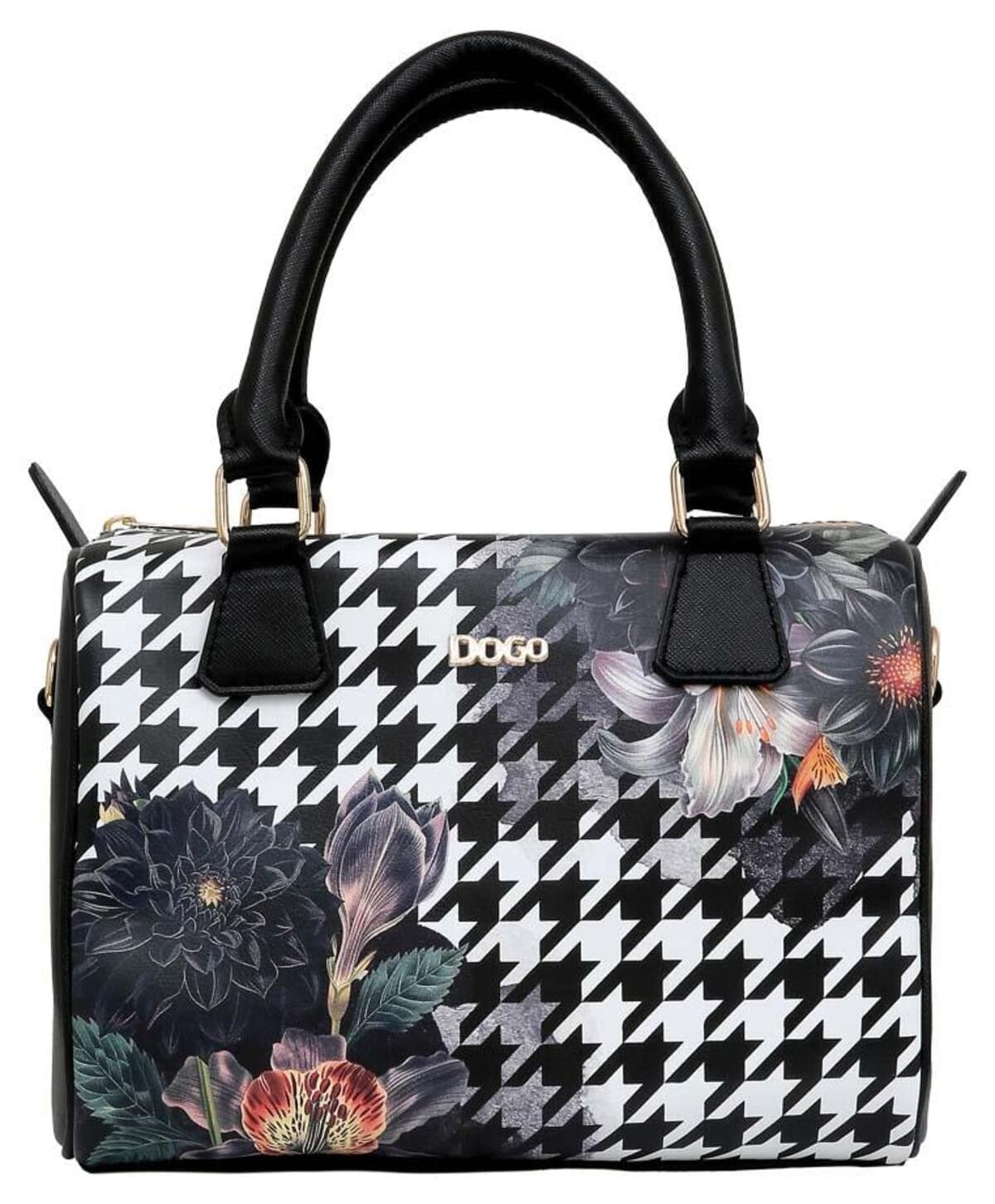 کیف دستی زنانه Dogo چرم وگان مشکی طرح Black Majestic Garden کیف دستی زنانه Dogo چرم وگان مشکی طرح Black Majestic Garden
