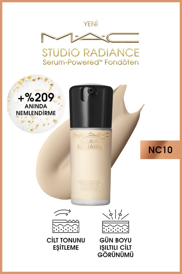 فاندیشن Mac Studio Radiance Serum-Powered با فینیش درخشان مدل Nc10 30ml فاندیشن Mac Studio Radiance Serum-Powered با فینیش درخشان مدل Nc10 30ml