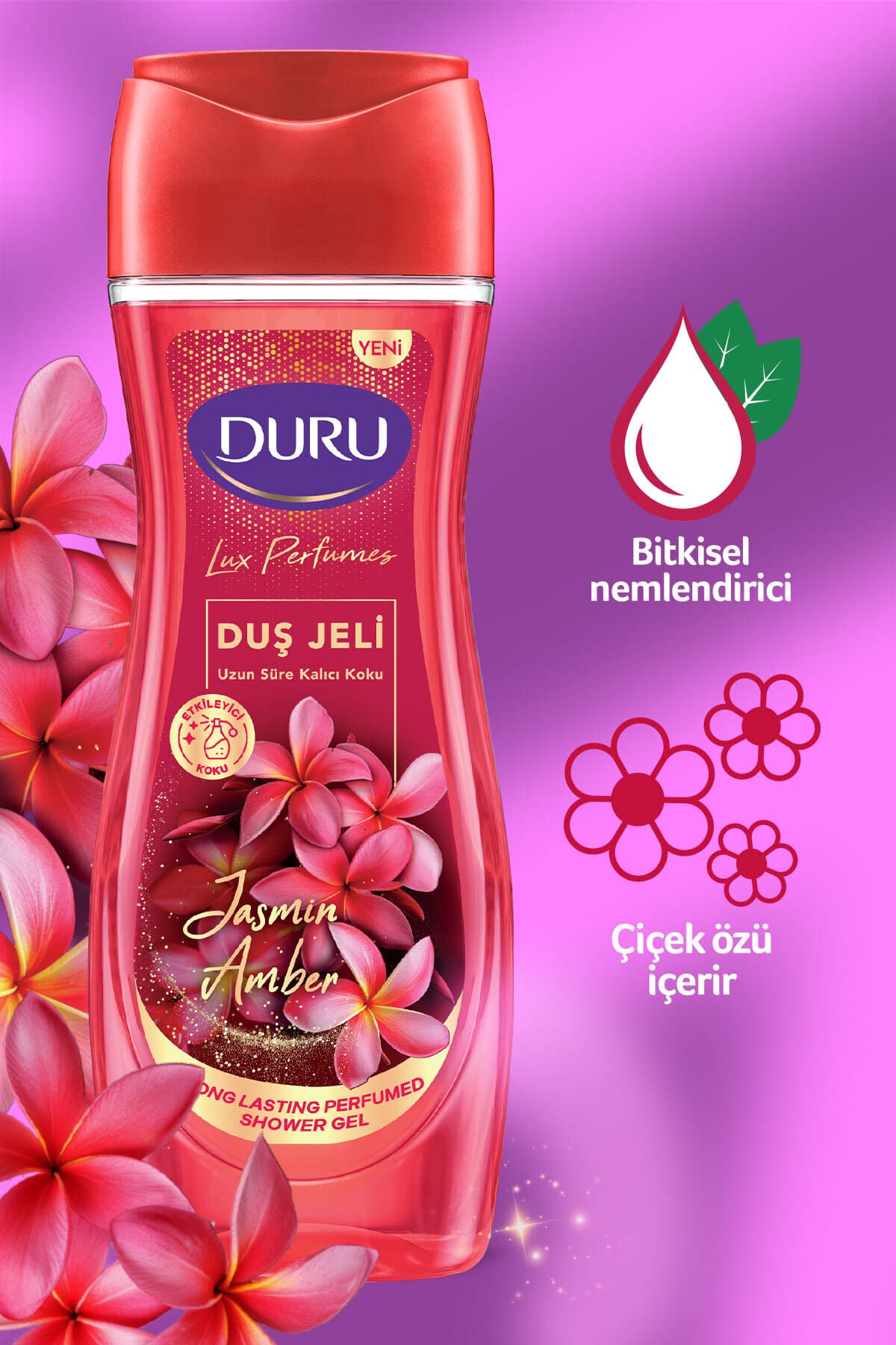 ژل دوش زنانه Duru Lux Perfumes Jasmin Amber وگان 3×450ml ژل دوش زنانه Duru Lux Perfumes Jasmin Amber وگان 3×450ml