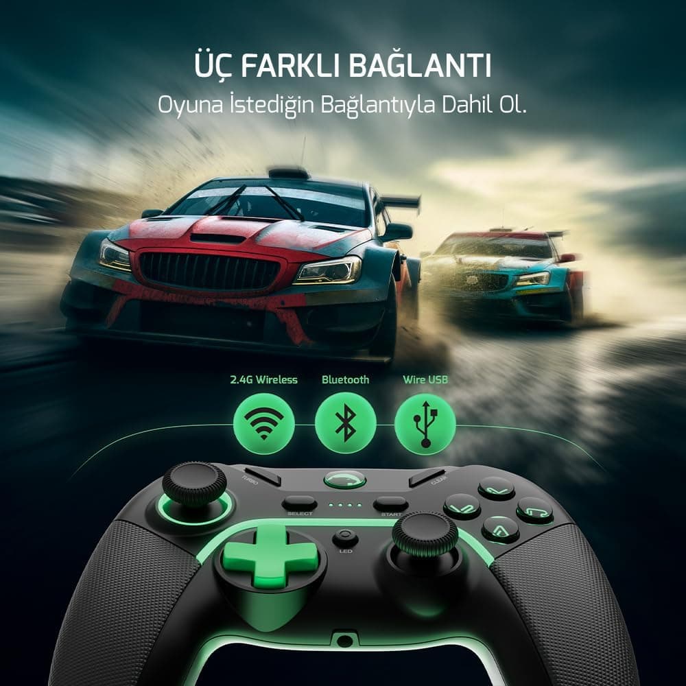 گیمپد GamePower بیسیم مشکی جویاستیک Hall Effect مدل Vitrus گیمپد GamePower بیسیم مشکی جویاستیک Hall Effect مدل Vitrus