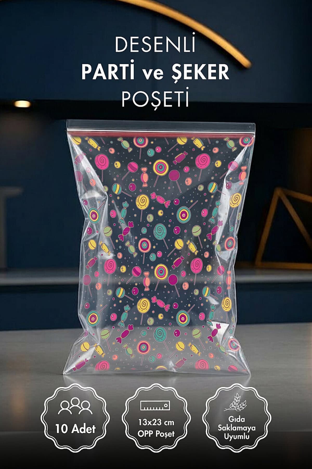 کیسه شفاف OPP طرحدار با روبان دراژه Bimotif 10 عددی 13x23cm کیسه شفاف OPP طرحدار با روبان دراژه Bimotif 10 عددی 13x23cm