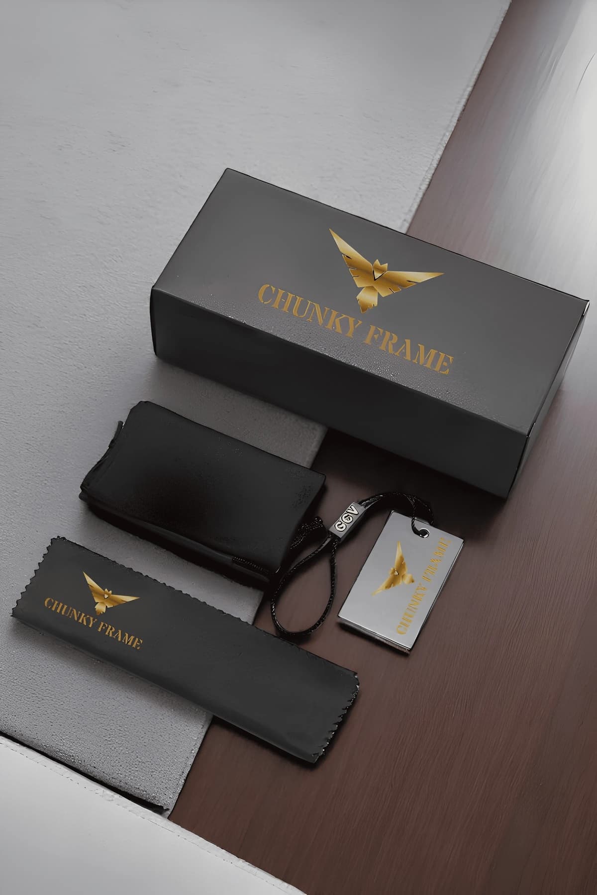 عینک آفتابی یونیسکس Chunky Frame فریم فلزی طلایی پنجضلعی عینک آفتابی یونیسکس Chunky Frame فریم فلزی طلایی پنجضلعی