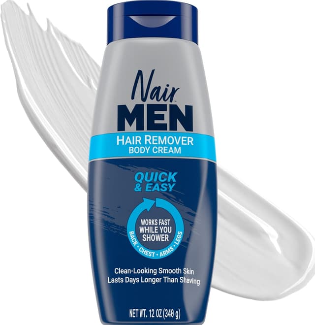 کرم موبر بدن مردانه Nair برای موهای ضخیم 12 oz کرم موبر بدن مردانه Nair برای موهای ضخیم 12 oz