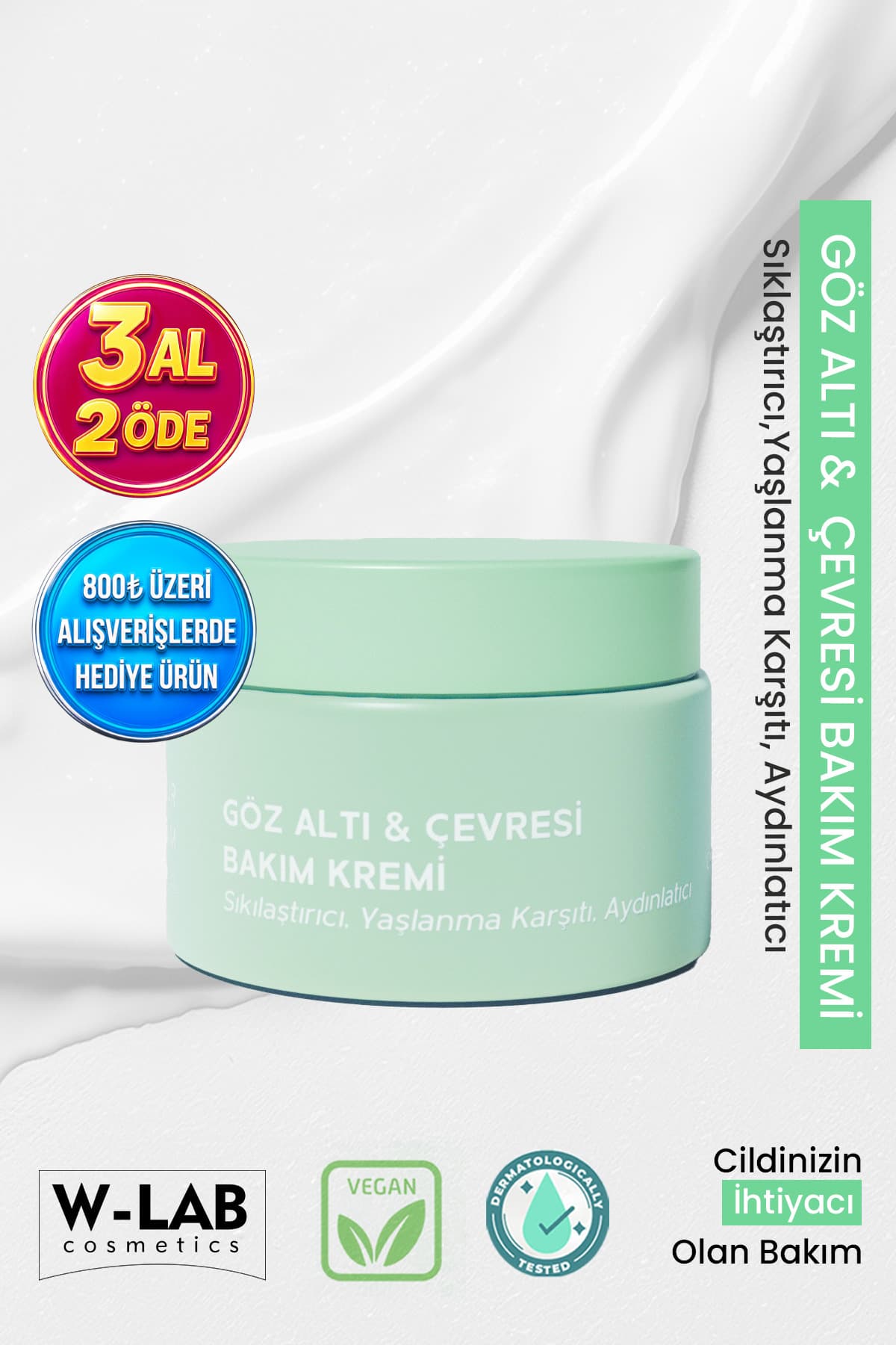 کرم مراقبت زیر چشم و اطراف آن W-Lab Cosmetics 50 ML کرم مراقبت زیر چشم و اطراف آن W-Lab Cosmetics 50 ML