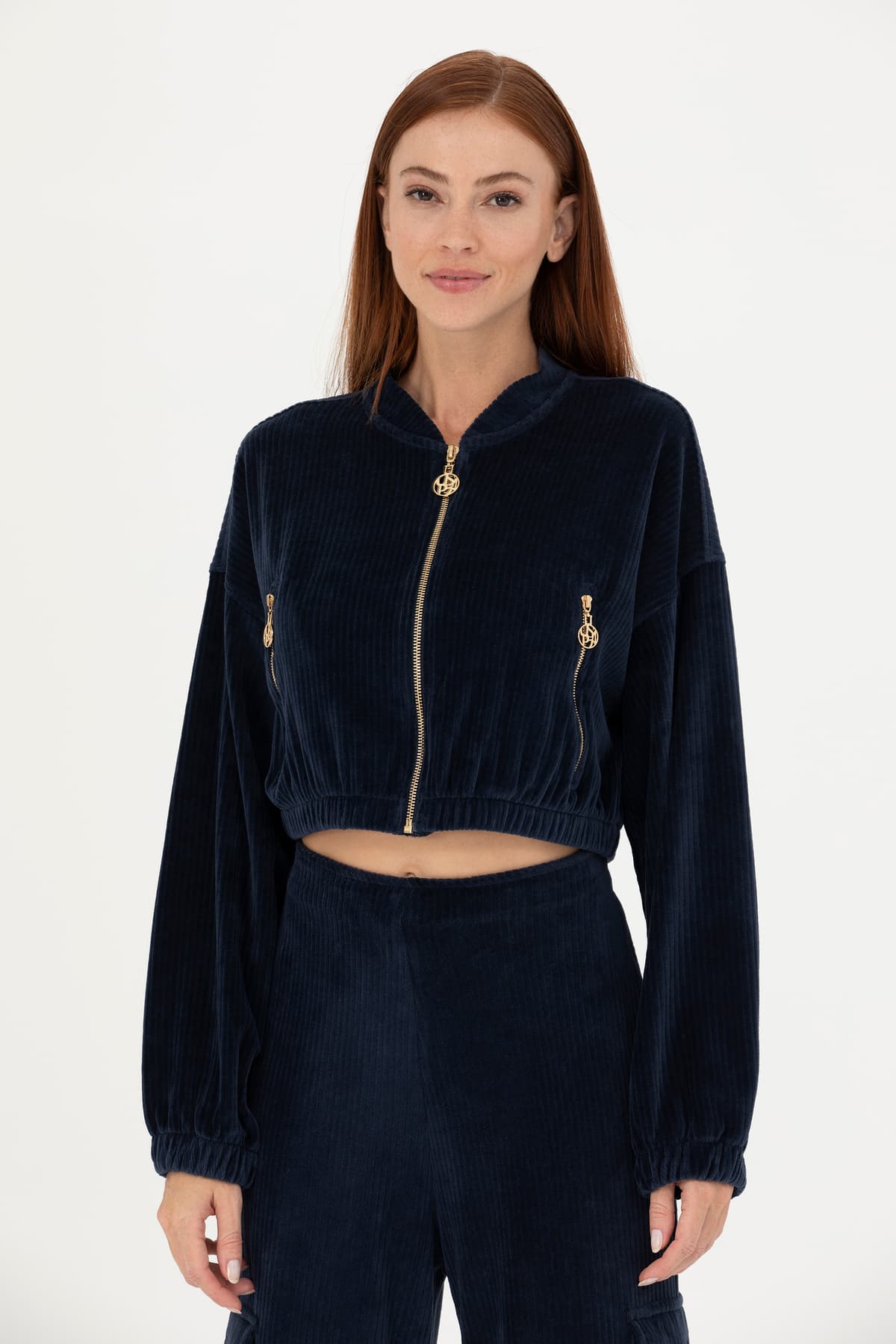 سویشرت زنانه U.S. Polo Assn. سرمهای یقه هفت مدل 50271608-VR033 سویشرت زنانه U.S. Polo Assn. سرمهای یقه هفت مدل 50271608-VR033