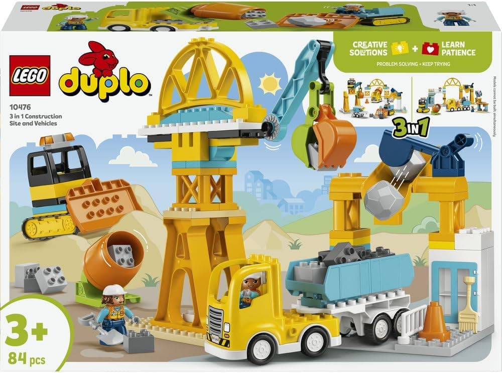 لگو DUPLO کارگاه ساختمانی و وسایل نقلیه 3 in 1 مدل 10476 لگو DUPLO کارگاه ساختمانی و وسایل نقلیه 3 in 1 مدل 10476